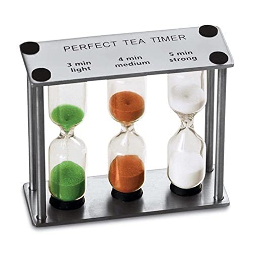 Lily's Home 3-in-1 Perfect Tea Timer — 3/4/5 Minute Sand Hourglass