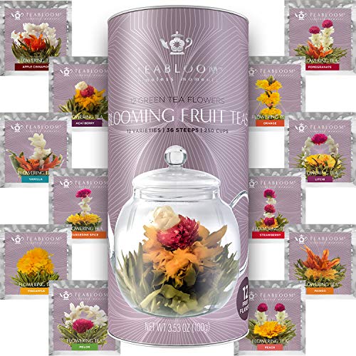 Teabloom Fruit Blooming Teas - 12 Unique Varieties