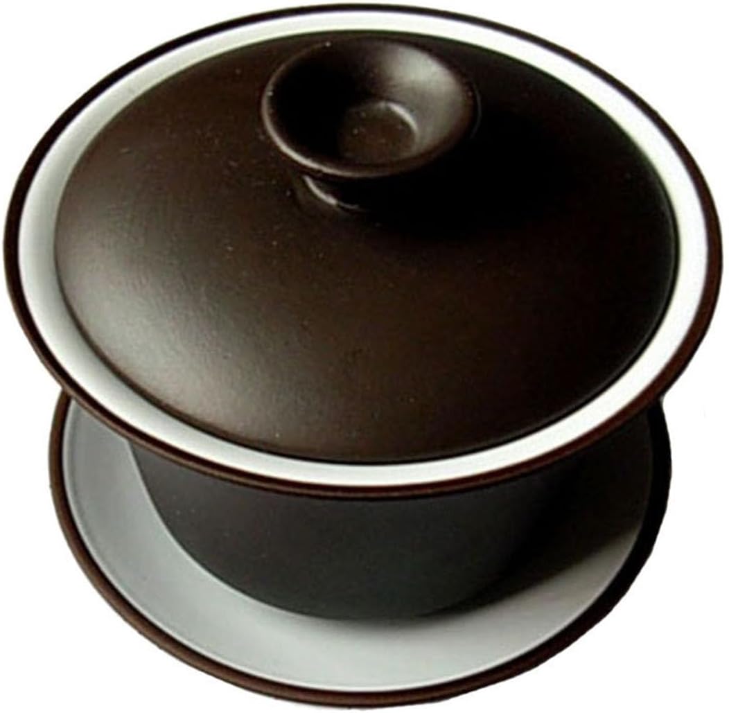 YXHUPOT Zisha Clay Gaiwan 130ml (black/white)