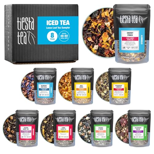 Tiesta Tea Iced Tea Sampler Dry Flight Set, 8 Pouches