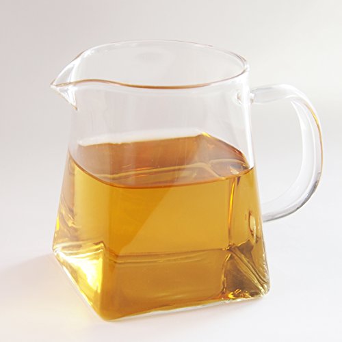 JIUMEI 12oz Clear Glass Tea Pitcher Fair Cup Cha Hai 350ml