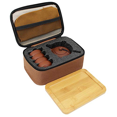 Queena Portable Yixing Zisha Tea Set with Travel Bag