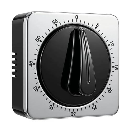 Kitchen Timers for Cooking, Mechanical Wind Up Timer with Loud Ring, Magnetic Back
