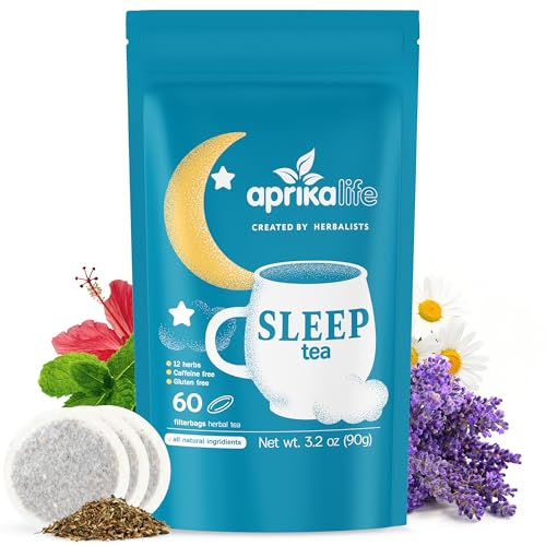 Aprika Life Caffeine-Free Herbal Bedtime Tea, 60 Bags