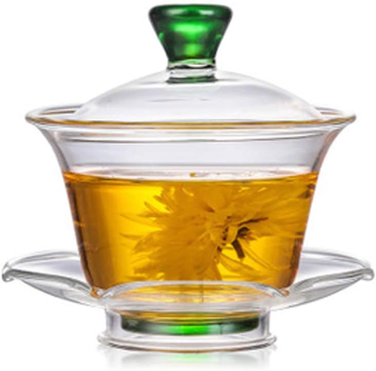 Woonsoon Chinese Glass Gaiwan Traditional Kongfu Tea Cup 170ml