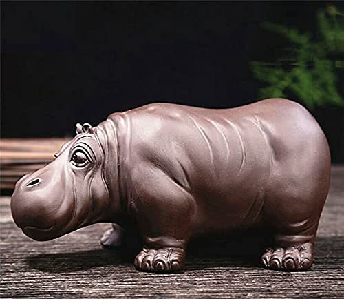 EatingBiting Purple Clay Hippo Tea Pet