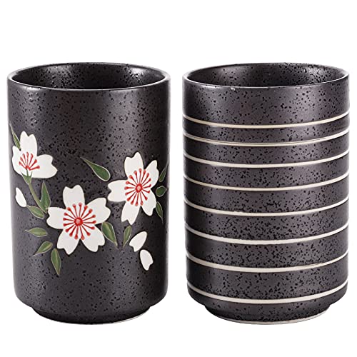 Hedume Set of 2 Japanese Ceramic Tea Cups 10oz