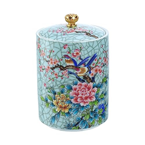Bicuzat Enamel Ceramic Tea Caddy Airtight