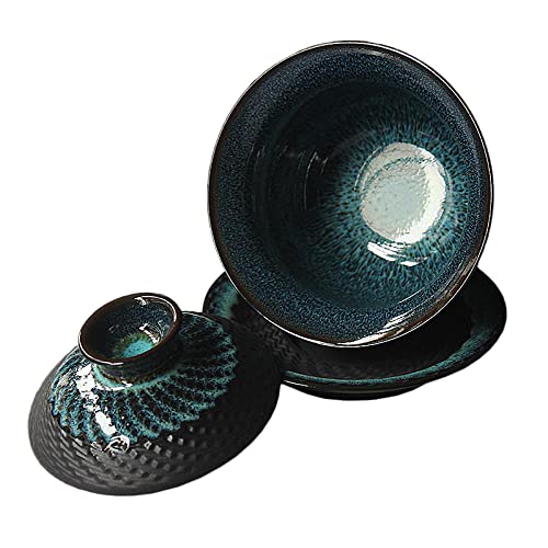 Gaolinci Kiln Glazed Jianzhan Teacup Gaiwan 5oz