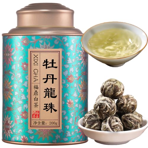 XIXICHA White Tea White Peony Tea 2013 Old White Tea Fuding Dragon Pearls, 7oz