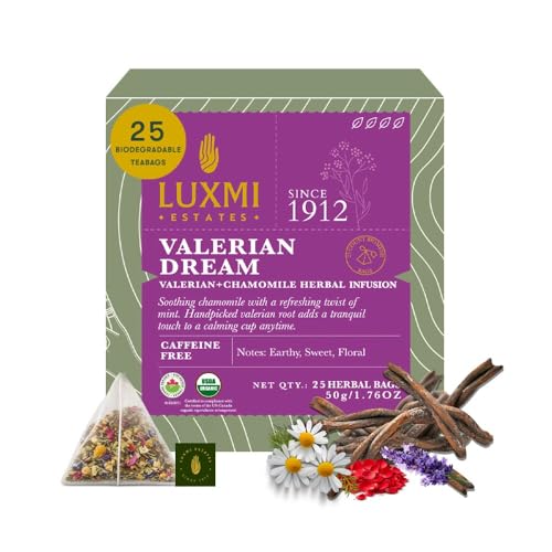 Luxmi Estates Valerian Dream Five-Herb Tea, 25 Bags