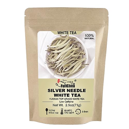 FullChea Top-grade White Tea, Yunnan Silver Needle White Tea, 2.5oz/71g