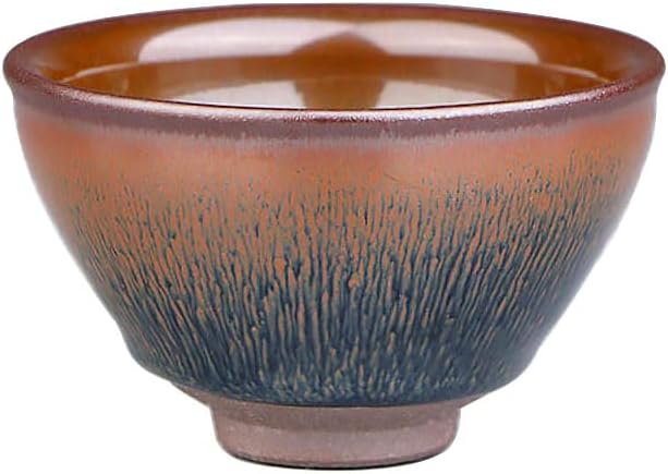 Apingjenz Jianzhan Tea Cups — Tenmoku Hare's Fur Glaze Bowls 120ml