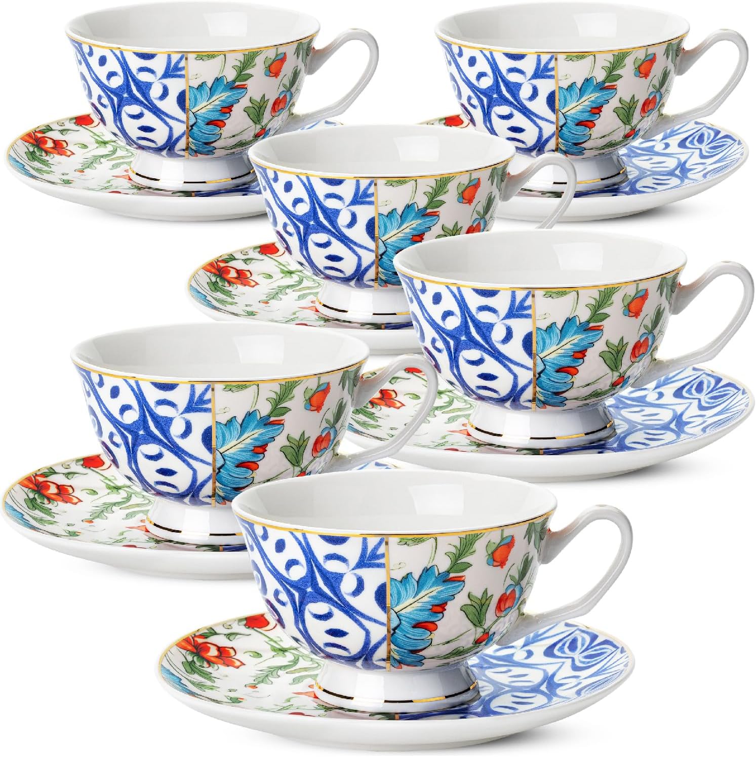 Celadon Tasting Cup Set — Crackle Glaze, Pale Interior