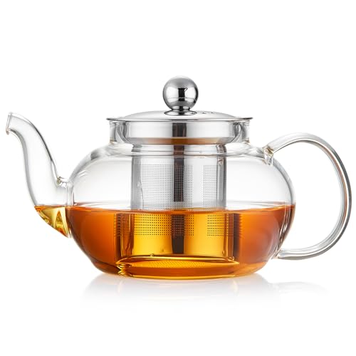 DOPUDO Glass Teapot with Removable Infuser (600ml)