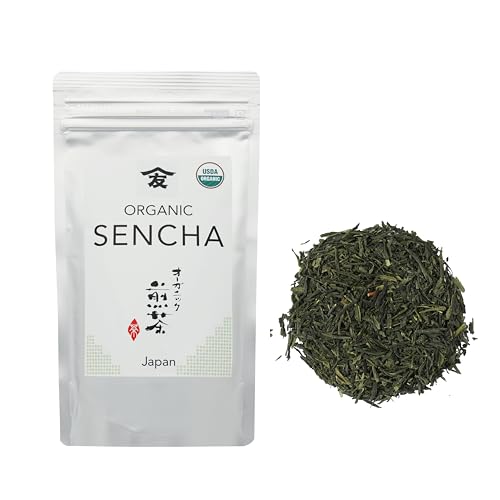 TOMOSAN Organic Sencha — Loose Leaf Japanese Premium Green Tea, USDA Certified, Uji-Kyoto, 100g/3.5oz