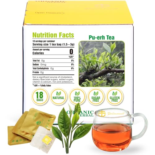 Soilmount Shou Pu-erh Tea, Traditional Chinese, 18 Tea Bags