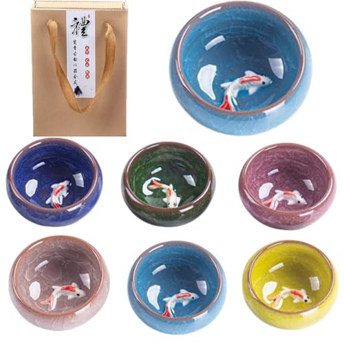 Porcelain Gongfu Tea Cups Set (6 pcs)