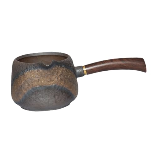 Alipis Side Handle Tea Fairness Cup Handmade Black Sandalwood