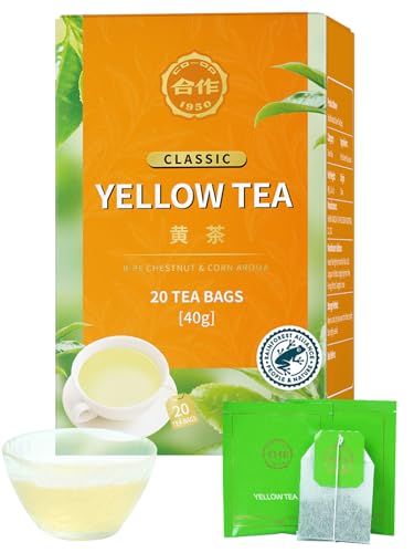 CO-OP 1950 Yellow Tea Bags, Smooth & Mellow, Traditional Chinese Yellow Tea, 20 Count