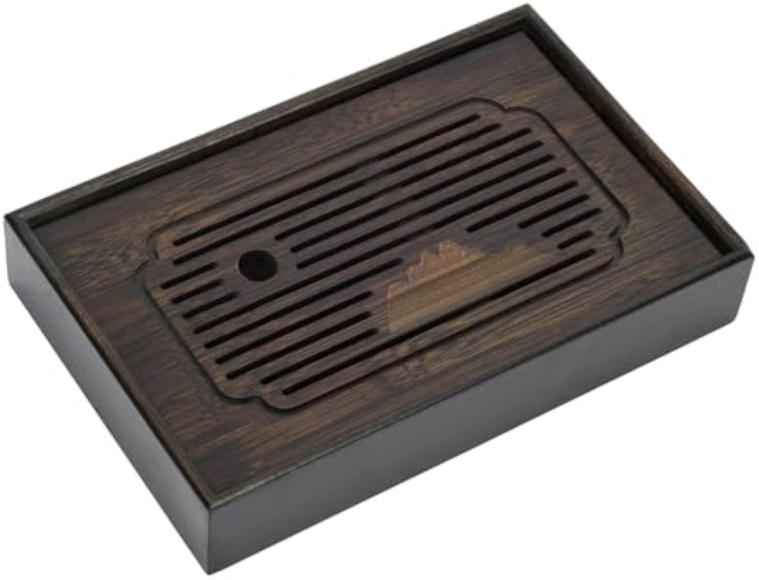 Bamboo Tea Tray, 11 Inch Chinese Tea Tray with Water Storage Box