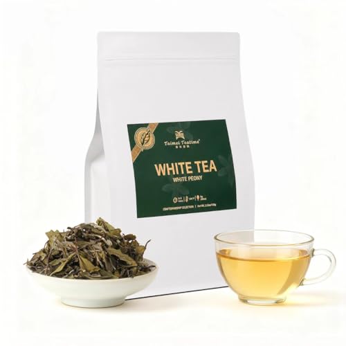 Taimei Teatime Premium White Peony White Tea, Authentic Fuding Bai Mu Dan, 3.53oz