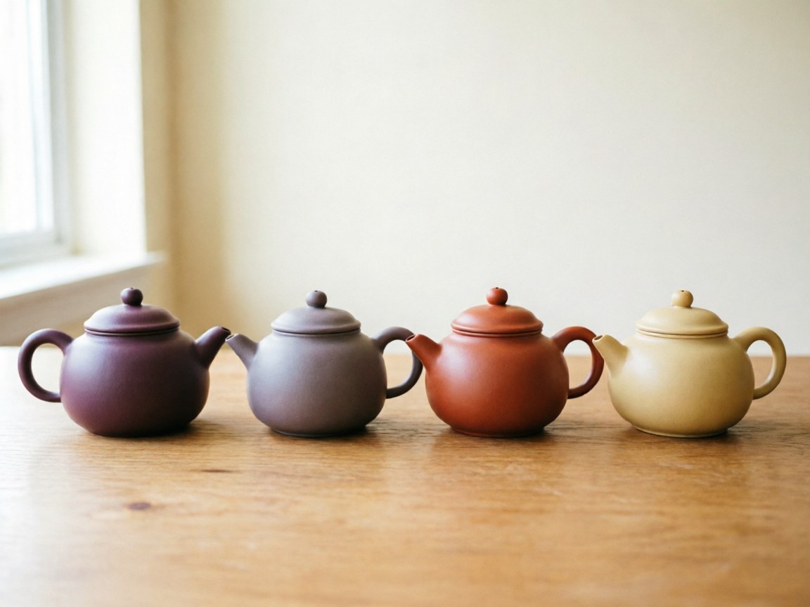 Four clay types: zini, qingshuini, zhuni, and duanni teapots