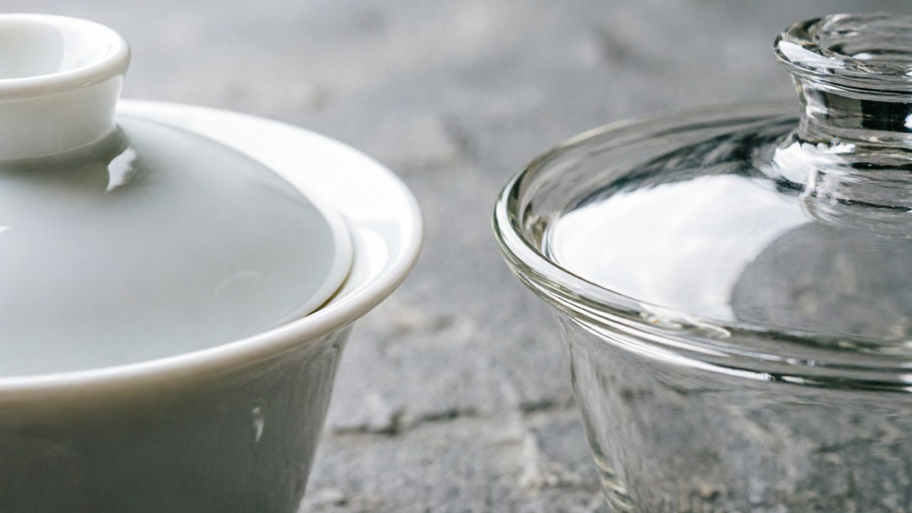 Porcelain gaiwan tight lid seal versus glass gaiwan looser fit