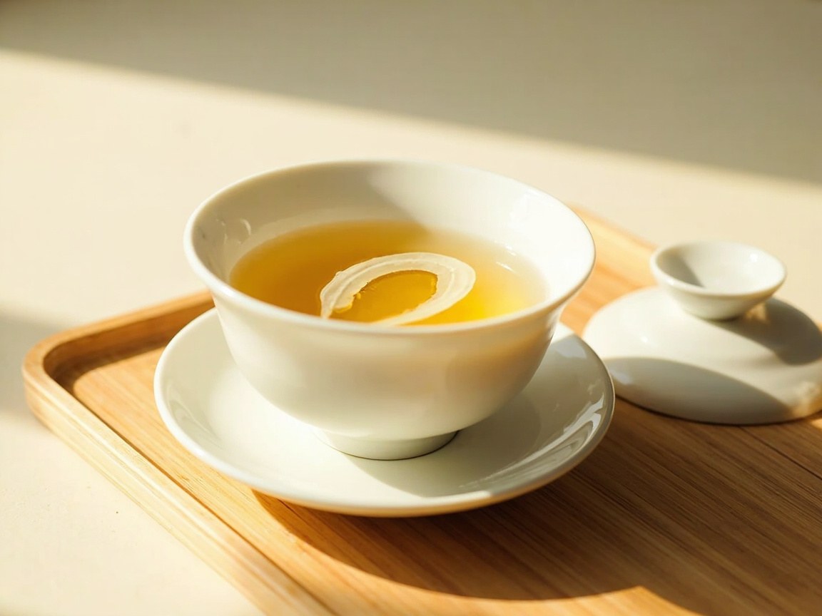 Bai Mu Dan leaves unfurling in a glass gaiwan during gongfu steeping