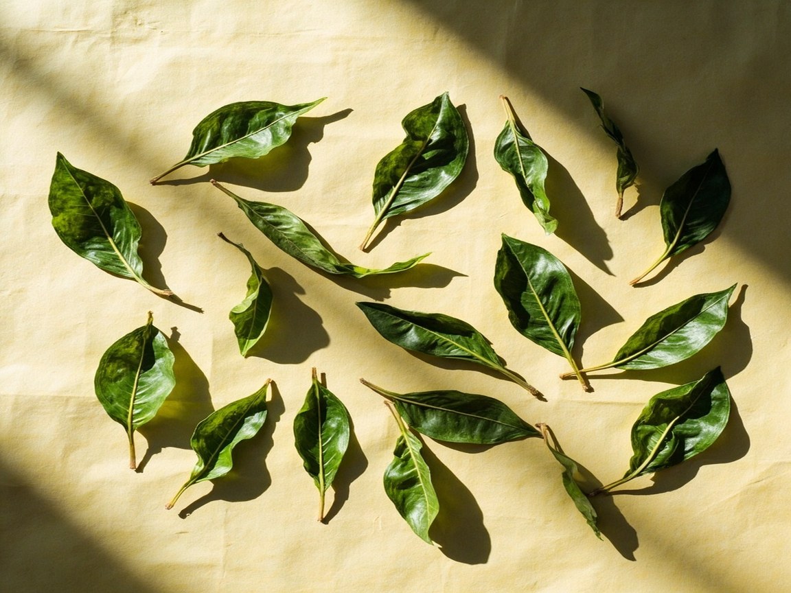 Dry Longjing tea leaves, flat emerald spears