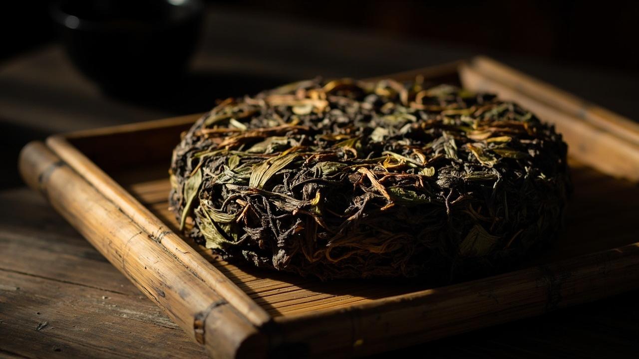 Loose leaf sheng pu-erh tea.